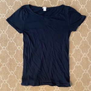 JCREW BLACK SHORT SLEEVE